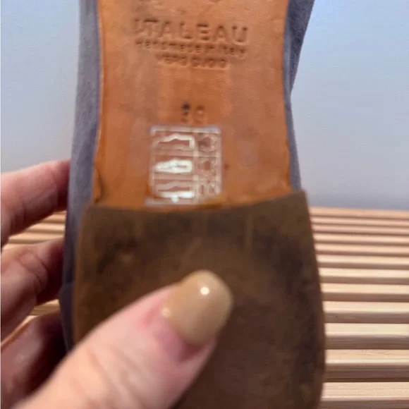 Italeau Women's Gray Suede Loafers - Picture 7 of 7